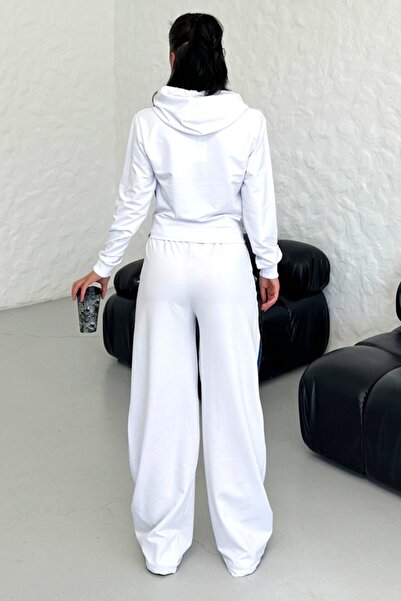 FashionForYou MIRRA Pearl casual set, with cotton and denim, White