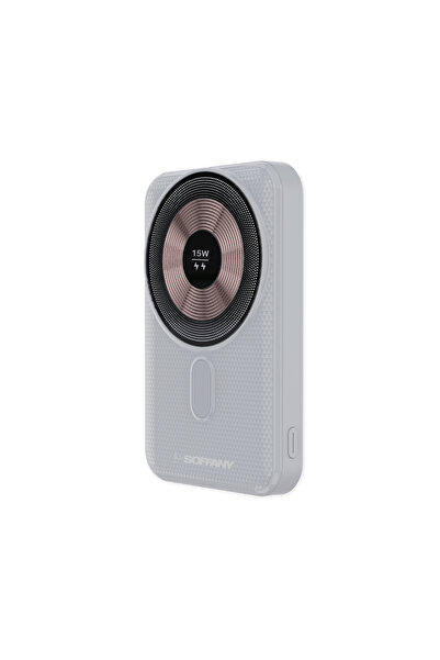Soffany MAGSAFE (KABLOSUZ POWERBANK) BR-033 10.000mAh Powerbank Beyaz