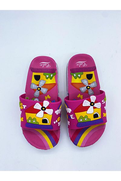 BURAK ALDAY SHOES Children's Non-Slip Sole Colorful Slippers