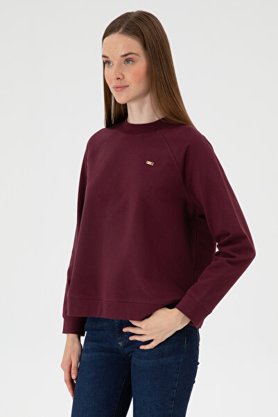 U.S. Polo Assn. Kadın Bordo Regular Bisiklet Yaka Basic Sweatshırt 50313610-VR177