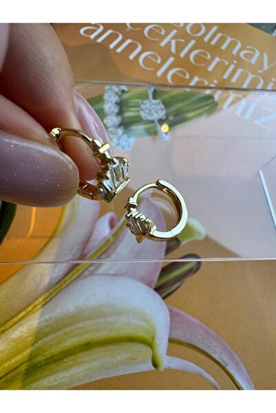 MODA 14k Vip Seri Minik Taç 12 mm Küpe