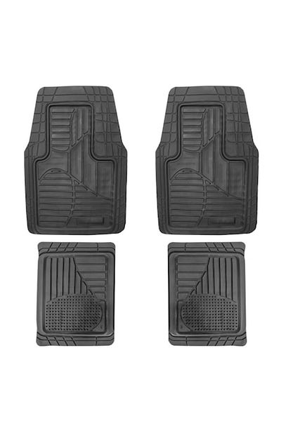 SOHO Set 4 Covorase Auto Universale Ajustabile SOHO, PVC Groase, Negru, 68x44cm/71x43.5cm