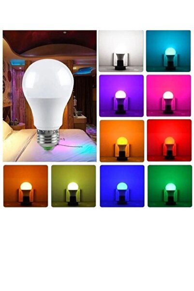 Rekatech Rgb Led Lamba Kumandalı Ambiyans Aydınlatma 9 W Tasarruflu Renk Değiştiren Led Işık