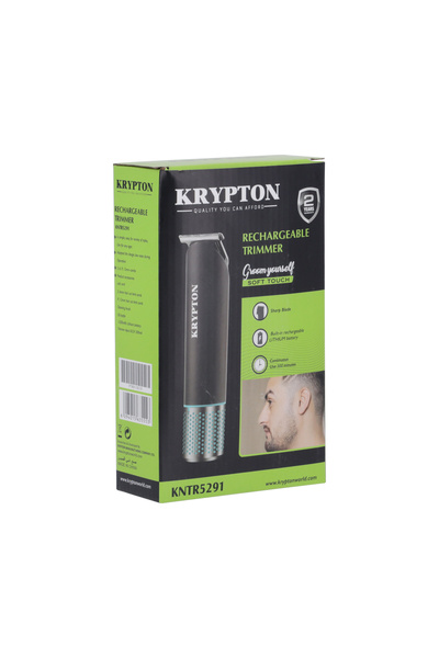 KRYPTON Rechargeable Hair & Beard Trimmer, 300 Min Runtime, 4 Combs, Sharp Blades