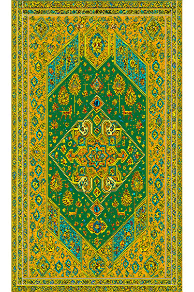 Rugs Modern Halı سجادة MOSSO متعددة الألوان ذات نمط تقليدي وقاعدة منسوجة وديك...