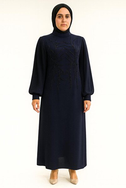 çınar özkan 5052 ÖN KISMI GÖĞÜSTEN BELE KADAR TAŞLI BALON KOL KOLLARI ŞİFON P...