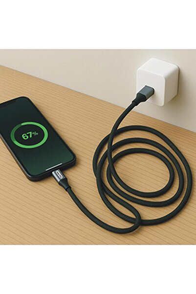 Generic Daw Link USB C to USB C Data Cable 65 Watt Braided Cable (1 Meter), Power Delivery Type C Charging C