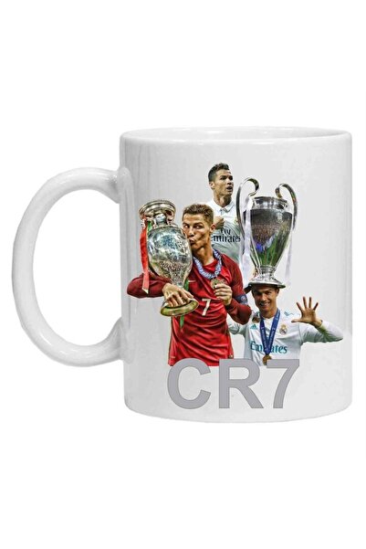 CRD PRINT Cana personalizata cu imprimeu "Cristiano Ronaldo", Alb, Ceramica, 330 ml, CRD PRINT