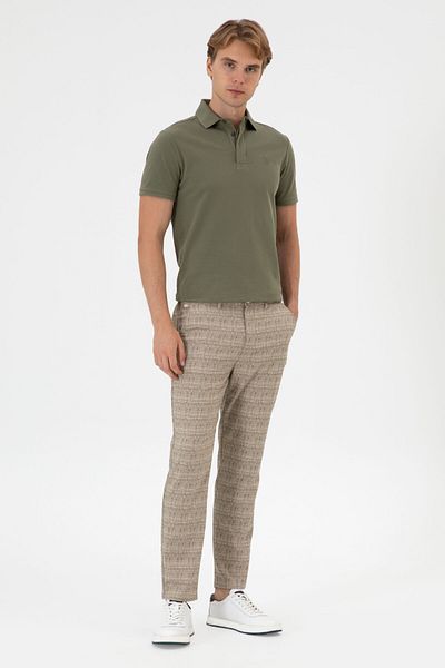 U.S. Polo Assn. Men's Dark Khaki Canvas Trousers 50300438-Vr111