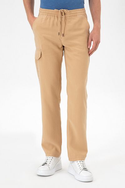 U.S. Polo Assn. Men's Camel Canvas Trousers 50300441-Vr015