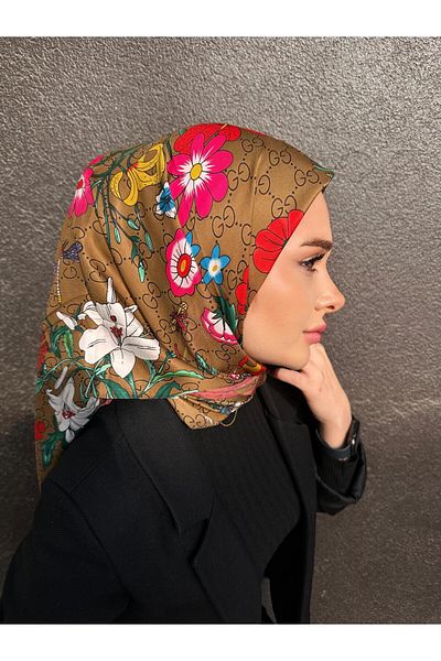 Webinay Home G Theme Flower Pattern Voile Silk Scarf New Season Scarf Hijab
