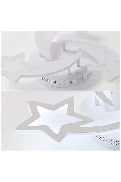 KORMAN TECHNIK LED chandelier with remote control IPOMOEA 48W, 3 Stars, Cold/Warm/Neutral light, Dimmable, White