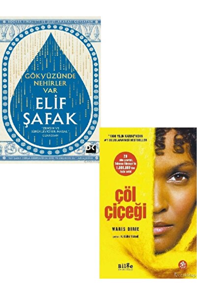 Destek Yayınları Gökyüzünde Nehirler Var  Çöl Çiçeği  Elif Şafak 2 KİTAP