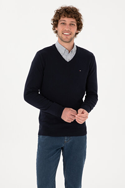 U.S. Polo Assn. Men's Navy Blue Basic Sweater 50313668-Vr033