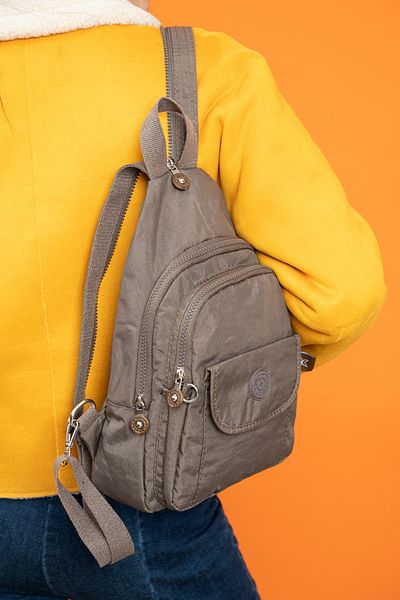 NEMO BAGS Mink Unisex Backpack, Crinkle Fabric, Single Arm Adjustable Body Bag and Chest Bag, 30X20Cm
