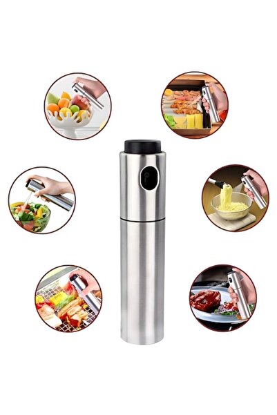 SOHO Oil Sprayer, Stainless Steel Spray, Manual, Capacity 100 ml, Silver