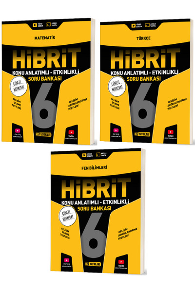 Efsane Yayınları 6.Sınıf Hız Yayınları HİBRİT Matematik + Türkçe + Fen Biliml...