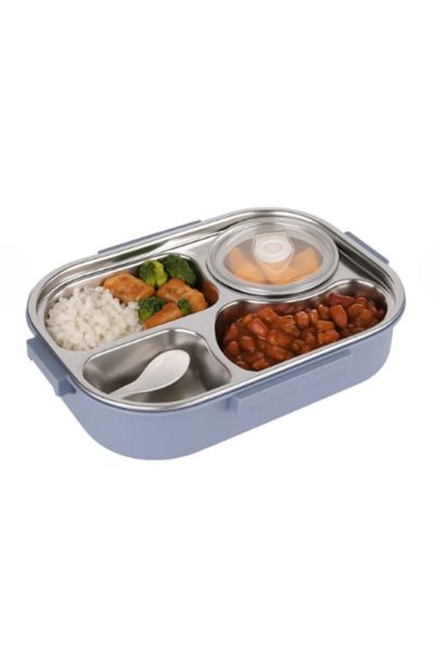 Benittokids Relaxion Four Compartment. Stainless Steel, Food Storage and Transport Container/Box Bnt465