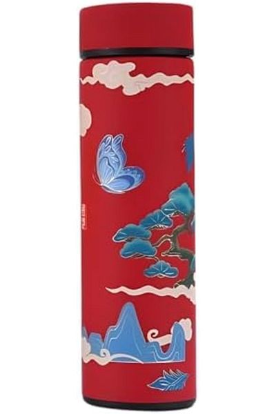Twisoo Stainless Steel Smart Water Bottle, 500ml, Red