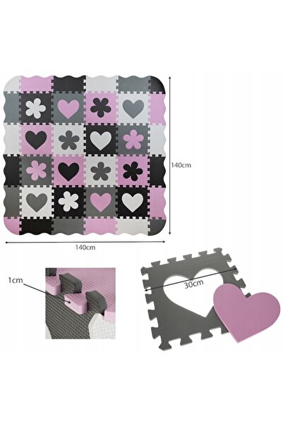 ARTEMİS Puzzle Mat Artemis, set 36 pieces, 140x140x1cm, multicolor, with 3D construction possibility