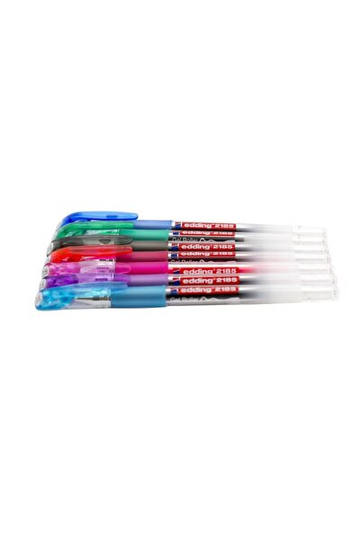 Edding 2185 Gel Ink Pen – Assorted Ink Colors, 0.7 mm Ballpoint, Pack of 7
