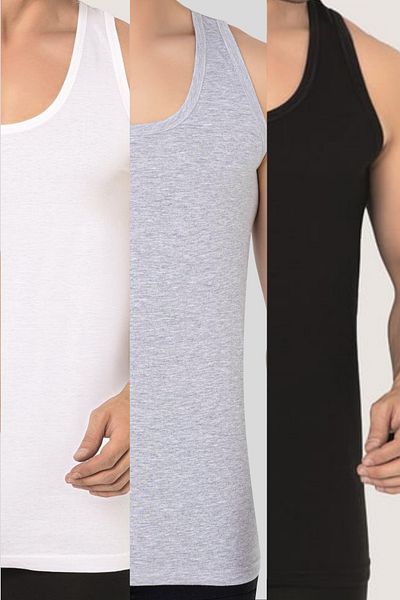 andredimoda Men's 5-Piece Undershirt Set Economical Package in Stylish Special Box