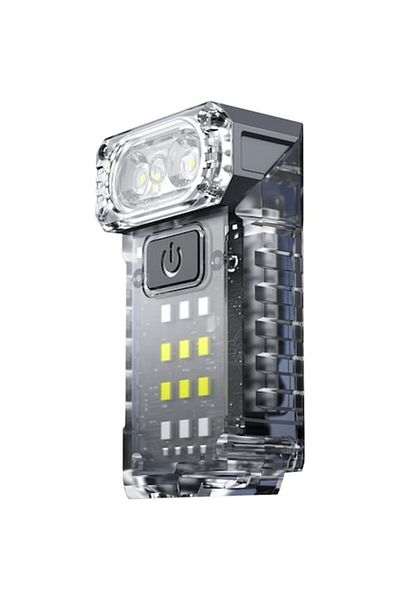 SOHO Portable UV LED Flashlight, USB Type C Charging, 50 m Range, 5W, 3 Light Colors, 1200 mAh, 8 x 2 x