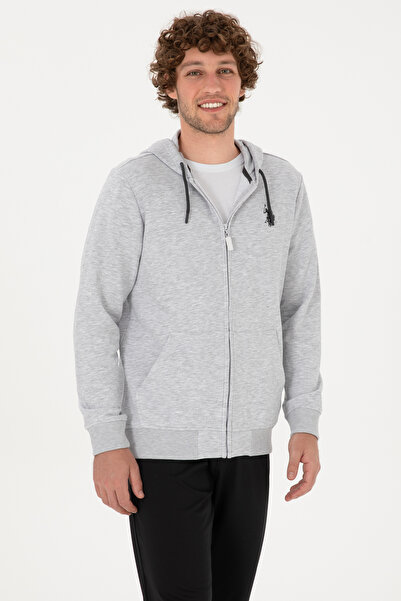 U.S. Polo Assn. Erkek Regular Fit Açık Gri Örme Hırka 50313748-VR001