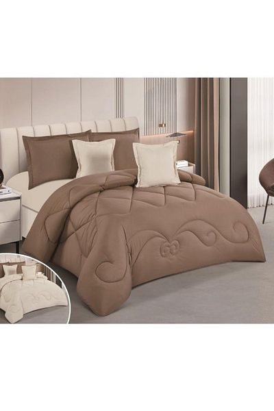 smart home 100% Microfiber Single Bed Mattress, Geometric Design Bed Cover, Reversible, Set of 4, 230X170cm