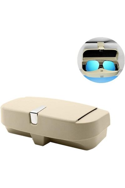 SOHO Universal Support for Glasses and Cards, with Clips, Compatible with Sun Visor, Stable Fixing,