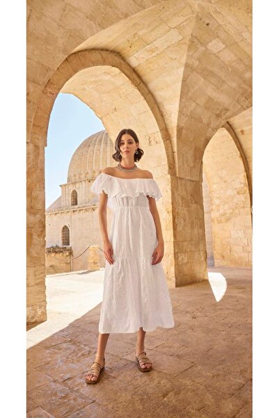 NightLove فستان موناميز بياقة قارب 23078