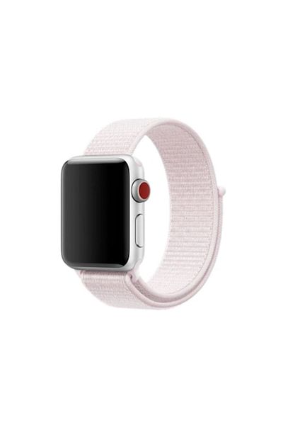 Authentic Apple Watch Textile Strap Pink Pale, Compatible with 42-44mm Models