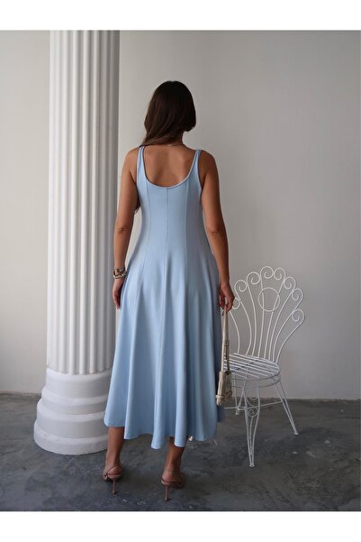 Paw Garage Women's Serena Cotton Modal Fabric Maxi Summer Dress with Piece Pockets