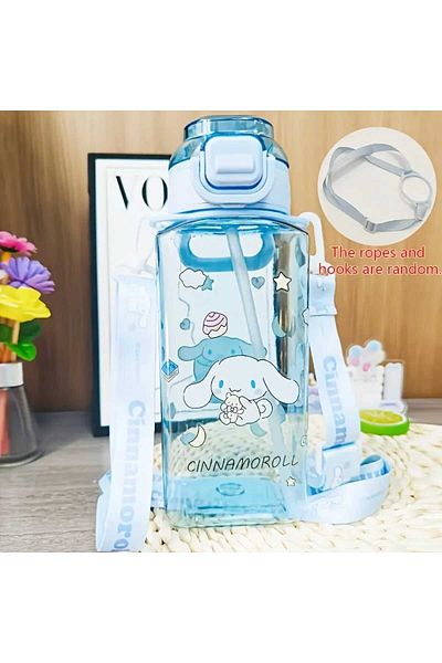 ÇEÇEN HOME Kindergarten-Primary School Girl-Boy Water Bottle with Cute Rabbit Figure, Girl-Boy Water Bottle-Bottle
