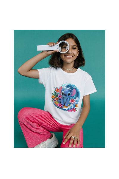 ALPŞAN TİCARET Stitch T-Shirt Stitch Kids T-Shirt Stitch Adult Unisex T-Shirt