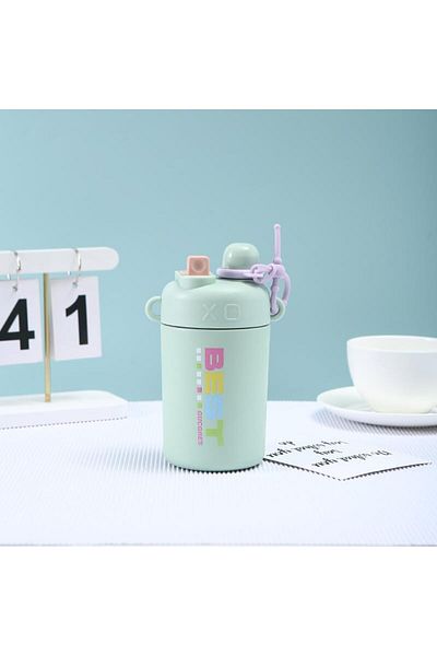 Twisoo Double Drink Cute Thermo Steel Coffee Water Cup Leak Proof Vacuum Insulated Stainless Steel D