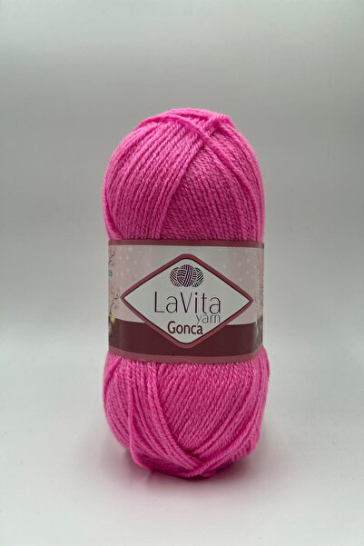 LaVita Yarn Gonca El Örgü İpi %100 Akrilik 100gr (4020 ORTANCA PEMBE)
