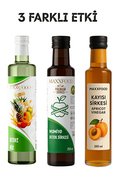 maxxfood DETOX SEPETİ 3'LÜ SET (MUMİYO DETOX-KAYISI MİX-DETOX MİX)