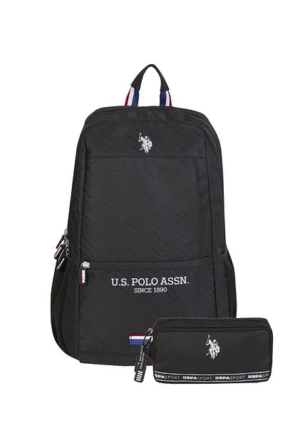 U.S. Polo Assn. Us Polo Assn 24328'2 School Backpack with Pen Case Student Daily Black