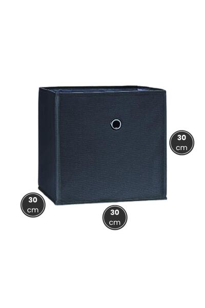12den 3'lü Çamaşır Oyuncak Raf Düzenleyici Set, Kapaksız Dolap İçi Saklama Kutusu (30x30x30cm) 3 Adet