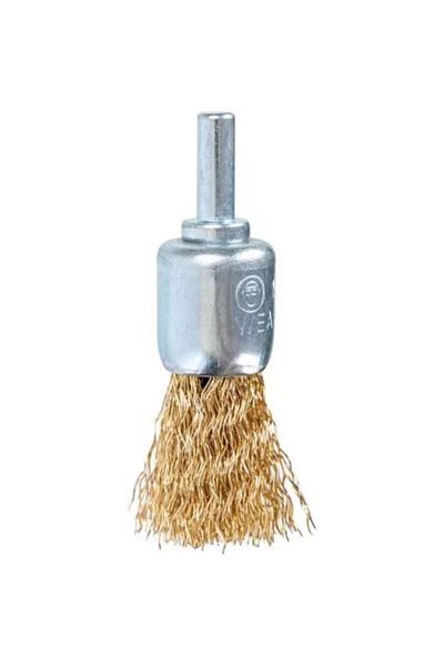 richmann Brass Wire Brush, Circular, with Shaft, 17 mm,