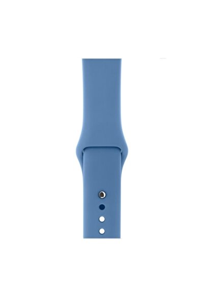 OEM Curea din silicon, albastru denim, compatibilă cu Apple Watch 42/44 mm