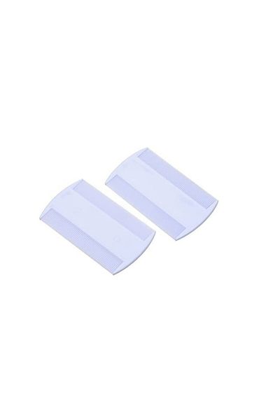 OEM Set 2 combs for lice and nits removal, white, 8.5 x 5 cm