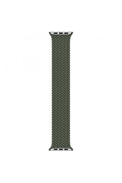 Bibilel Single loop strap for Apple Watch 42/44 mm, silicone, Dark green