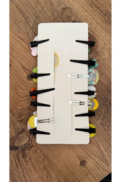 MİMOZA PARK 14-Piece Figured Snap Fastener Girl's and Baby Buckle Set (14 Pieces)