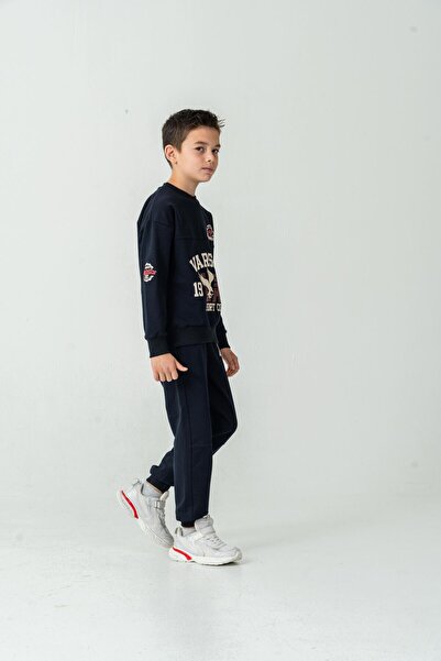 Mışıl Kids Varsity 1984 Sport Co. Baskılı Erkek Çocuk Alt Üst Eşofman Takımı