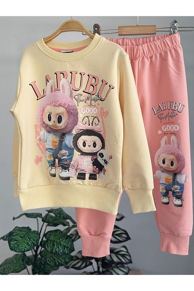ÖRZİKİDS Copy - Printed Girls Tracksuit Set3-10 Years