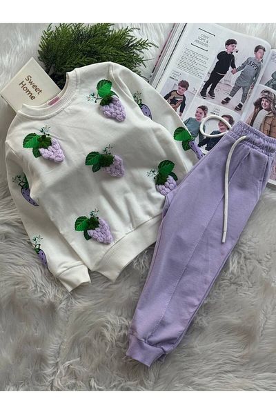 ÖRZİKİDS Printed Girls Tracksuit Set3-10 Years