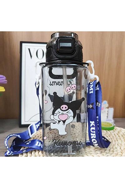 ÇEÇEN HOME Kuromi Figured Kindergarten-Primary School Girl's Water Bottle, Girl's Water Bottle-Water Bottle