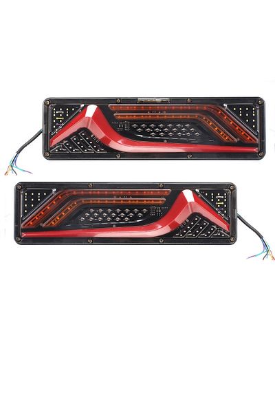 Tucrim Set 2 Lămpi LED Spate 12V–24V – Remorcă, Camion și Trailer Functii Semnalizare, Pozitie, STOP